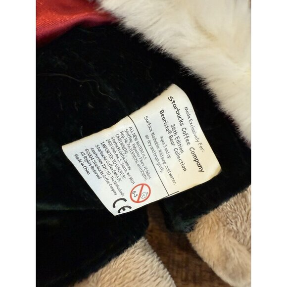 Starbucks Bearista Bear Collection with Christmas Santa Coat/Hat 2004 36th Ed. - Picture 5 of 8